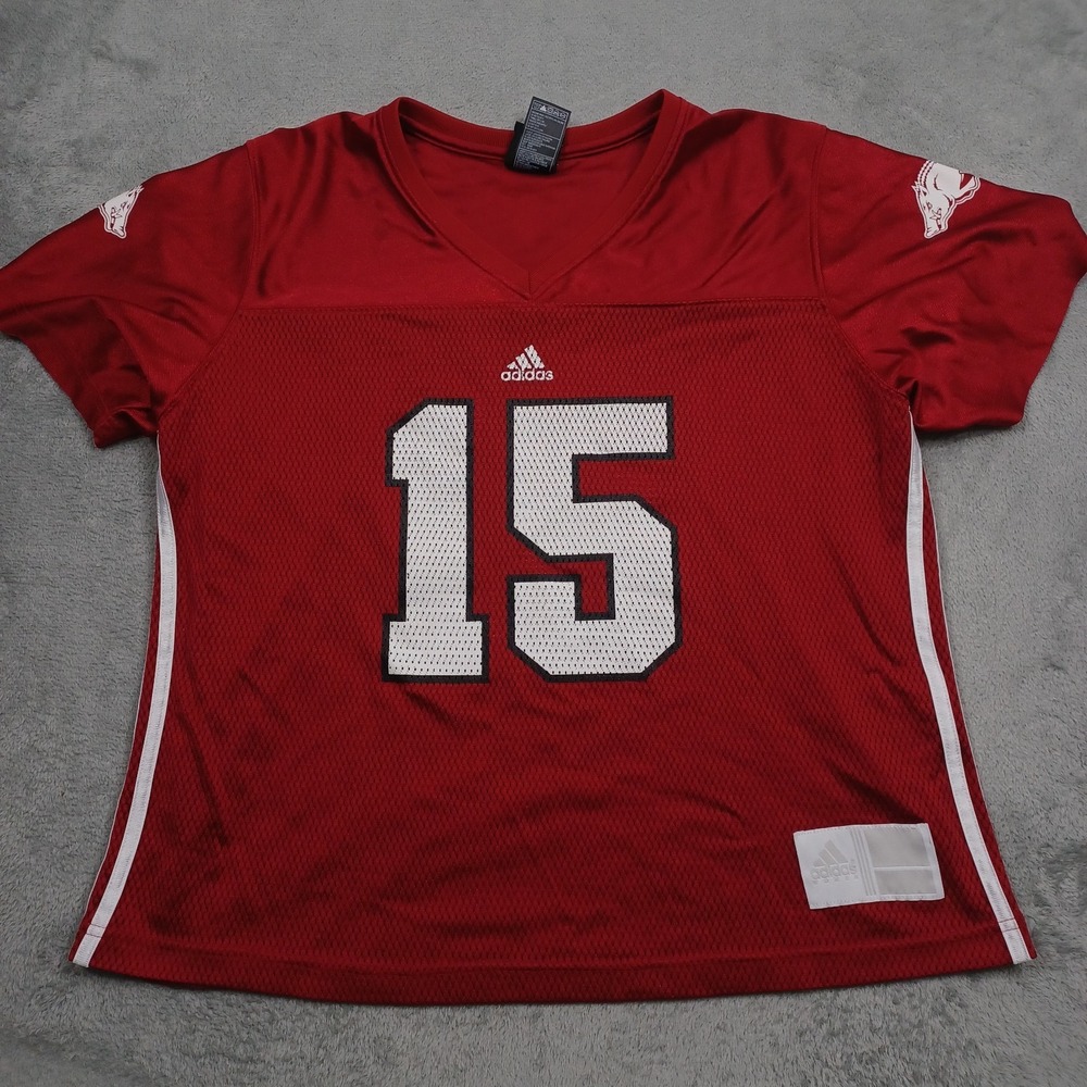 Arkansas Razorbacks Jersey Womens XL Red Adidas Football Y2K